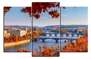 Obraz na plátně - Řeka Vltava a Karlův most 1257C (90x60 cm)
