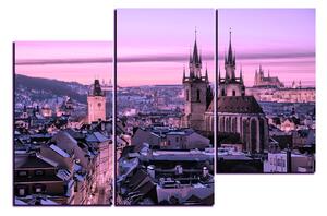 Obraz na plátně - Panoramatický pohled na starú Prahu 1256VD (120x80 cm)