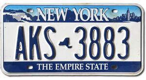 Americká SPZ New York Empire Skyline AKS-3883