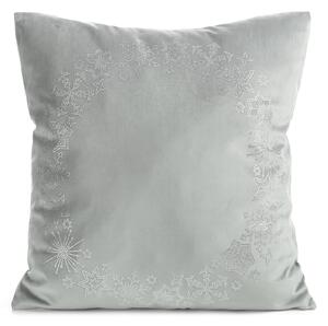 VÁNOČNÍ DEKORAČNÍ POVLAK NA POLŠTÁŘ ICY 45X45 CM STŘÍBRNÝ