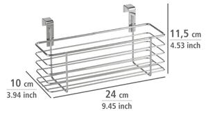WENKO 2344100 - Košík SLIM 24x11,5 cm lesk. chrom/černá