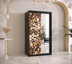 Šatní skříň Abi Drewno 2 Barva korpusu: Bílá, Rozměry: 200 cm, Dveře: Drewno - dřevo + zrcadlo