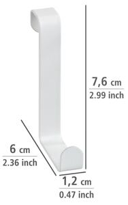 WENKO 23545100-Věšák na dveře 7,6x6 cm bílá