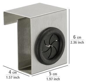 WENKO 4368060100 - Hák PUSH 5x6 cm stříbrná/černá