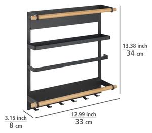 WENKO 54114100 - Organizér MAGNA 33x34 cm černá/hnědá
