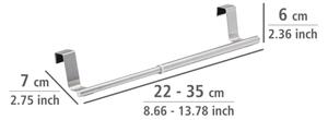 WENKO 79173100 - Držák ručníků TELESCOPE 7x6 cm nerez/stříbrná/černá