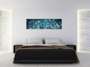 Obraz zářícího velkoměsta (170x50 cm)