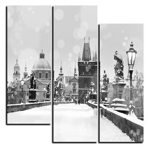 Obraz na plátně - Karlův most, Mostecká věž - čtverec 3255QD (75x75 cm)