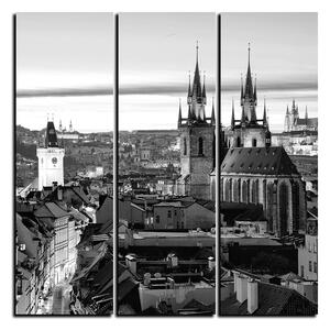 Obraz na plátně - Panoramatický pohled na starú Prahu - čtverec 3256QB (75x75 cm)
