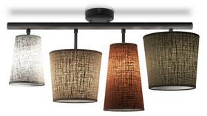 Light for home - Designový lustr, kovová černá montura s vícebarevnými stínítky. 40944 