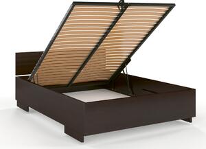 Prodloužená postel s úložným prostorem Bergman - borovice Odstín moření: Palisander, Rozměr: 120x220