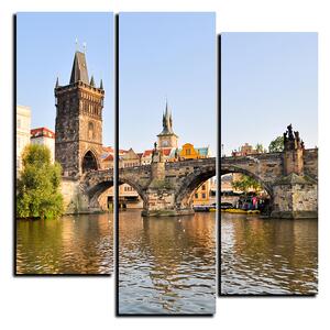 Obraz na plátně - Karlův most v Praze - čtverec 3259D (75x75 cm)