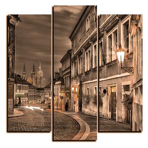 Obraz na plátně - Magické noční staré město - čtverec 3258FC (75x75 cm)