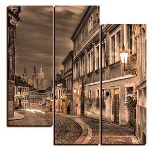 Obraz na plátně - Magické noční staré město - čtverec 3258FD (75x75 cm)