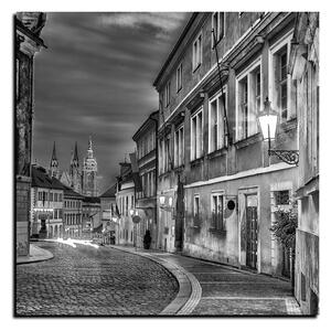 Obraz na plátně - Magické noční staré město - čtverec 3258QA (50x50 cm)