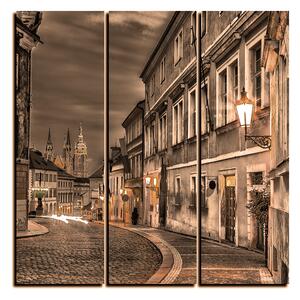 Obraz na plátně - Magické noční staré město - čtverec 3258FB (75x75 cm)