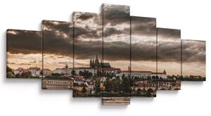 Obraz - zamračená Praha (210x100 cm)