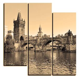 Obraz na plátně - Karlův most v Praze - čtverec 3259FC (75x75 cm)
