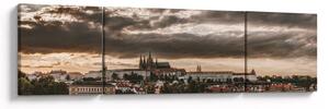 Obraz - zamračená Praha (170x50 cm)