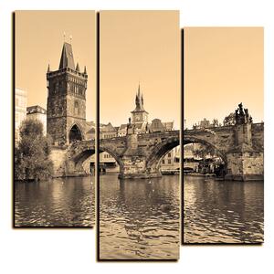 Obraz na plátně - Karlův most v Praze - čtverec 3259FD (75x75 cm)