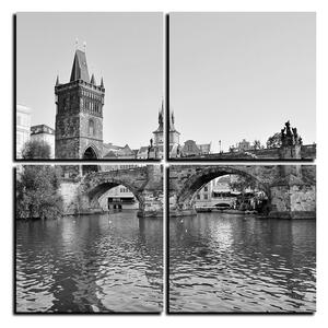 Obraz na plátně - Karlův most v Praze - čtverec 3259QE (60x60 cm)