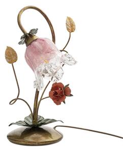 Light for home - Stolní lampa s kovovými květinami 15200 