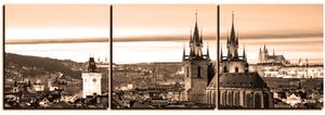 Obraz na plátně - Panoramatický pohled na starú Prahu -panoráma 5256FB (90x30 cm)