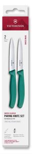 Victorinox -Sada kuchyňských nožů na zeleninu SWISS CLASSIC 10 cm 2 ks tyrkysová