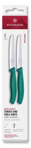Victorinox -Sada kuchyňských nožů na zeleninu SWISS CLASSIC 11 cm 2 ks tyrkysová