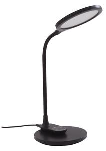 Stolní lampa Lindby, Valtaria, stmívatelné, Černá, Pracovna, Plast, Moderní
