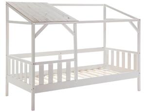 Bílá lakovaná dětská postel Marckeric Amon 90 x 200 cm