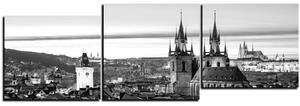 Obraz na plátně - Panoramatický pohled na starú Prahu -panoráma 5256QD (90x30 cm)