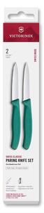 Victorinox - Sada kuchyňských nožů na zeleninu SWISS CLASSIC 8 cm 2 ks tyrkysová