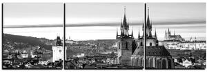 Obraz na plátně - Panoramatický pohled na starú Prahu -panoráma 5256QC (150x50 cm)