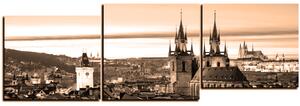 Obraz na plátně - Panoramatický pohled na starú Prahu -panoráma 5256FD (90x30 cm)