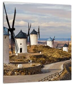 Obraz - Větrné mlýny Consuegra, Španělsko (30x30 cm)