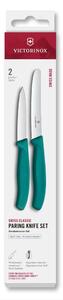 Victorinox - Sada kuchyňských nožů na zeleninu SWISS CLASSIC 2 ks tyrkysová