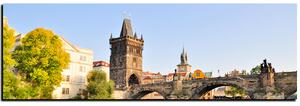 Obraz na plátně - Karlův most v Praze - panoráma 5259A (105x35 cm)