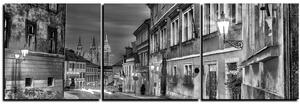 Obraz na plátně - Magické noční staré město - panoráma 5258QB (150x50 cm)