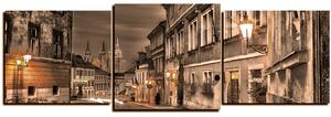 Obraz na plátně - Magické noční staré město - panoráma 5258FD (90x30 cm)