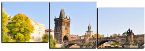Obraz na plátně - Karlův most v Praze - panoráma 5259E (150x50 cm)