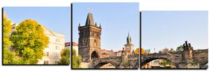 Obraz na plátně - Karlův most v Praze - panoráma 5259D (150x50 cm)