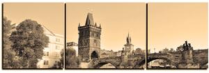 Obraz na plátně - Karlův most v Praze - panoráma 5259FC (90x30 cm)