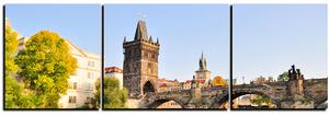 Obraz na plátně - Karlův most v Praze - panoráma 5259C (90x30 cm)
