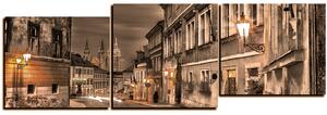 Obraz na plátně - Magické noční staré město - panoráma 5258FE (150x50 cm)