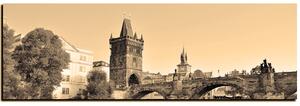 Obraz na plátně - Karlův most v Praze - panoráma 5259FA (105x35 cm)