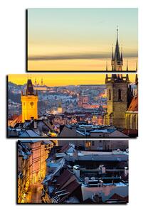 Obraz na plátně - Panoramatický pohled na starú Prahu - obdélník 7256C (105x70 cm)