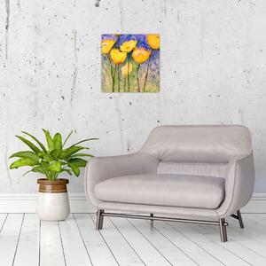 Obraz - Žluté tulipány (30x30 cm)