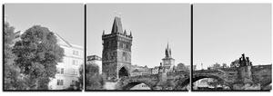 Obraz na plátně - Karlův most v Praze - panoráma 5259QC (90x30 cm)