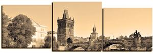 Obraz na plátně - Karlův most v Praze - panoráma 5259FD (90x30 cm)